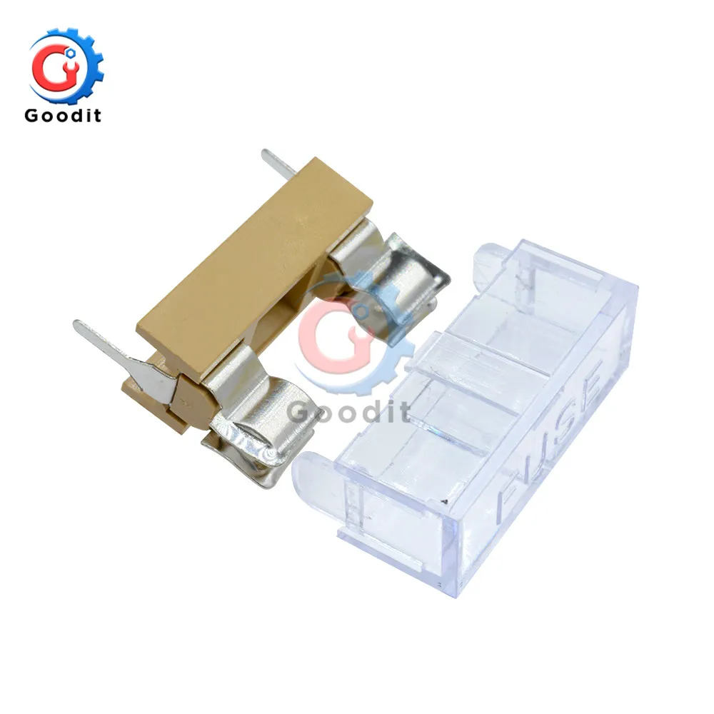 Description Picture 5 of item10PCS Panel Mount PCB Fuse Holder Case w Cover 5x20mm With Transparent Cover 5*20 Fuse Holder