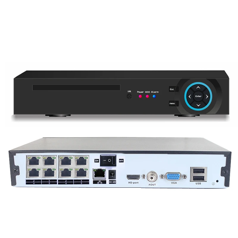XMEYE приложение H.265 48 В ONVIF CCTV NVR 4CH 8CH 4MP 5MP PoE NVR для POE IP камеры системы наблюдения