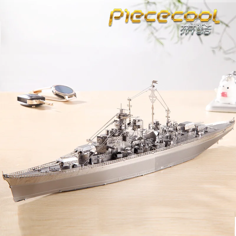 

Piececool 3D Metal Assembled Model Adult Children Educational Puzzle P084-s Bismarck Battleship