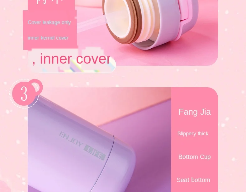 Pupils Vacuum Flask with Straws, Adults, Pregnant Womens Cups, Large-capacity Drinking Straws, Cups, Children Go Out and Carry