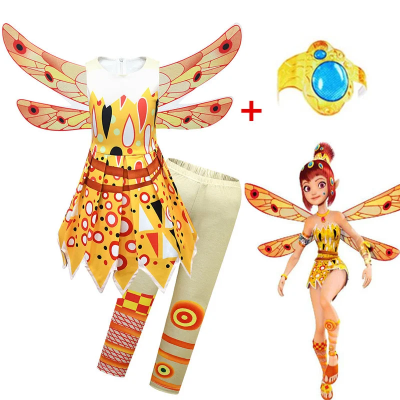 Girls Mia and Me Clothing Set Mia Cosplay Costume Children Birthday Party Carnival Clothes Halloween Costumes for Kids cosplay costume kids girls dress halloween dress outfit