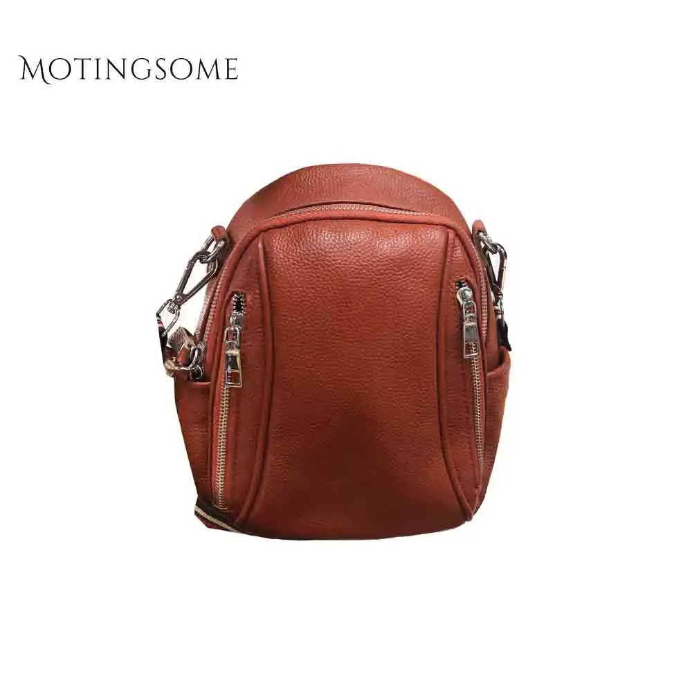 Brown Backpack Женский рюкзак из натуральной кожи, женский рюкзак, водонепроницаемые школьные сумки для девочек-подростков, Mochila, модные сумки, роскошные сумки, новинка - Цвет: Brown Backpack