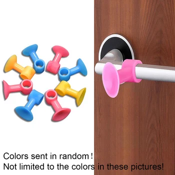 

5pcs Universal Floor Practical Suction Cup Silicone Protective Anti Crash Non Drilling Shockproof Door Stopper