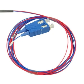 

10pcs Mini Steel Tube Fiber Optic Coupler FBT Splitter 1x2 SC APC UPC 0.9mm 1m