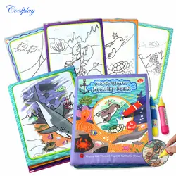 Детская образовательная картина с изображением океанов, пейзаж, книга с цветным граффити, водная четкая картина, тканевая книга для