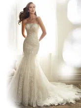 2021 white ivory Elegant Mermaid Wedding Dresses custom size Sweetheart Full Lace Bride Dresses Trumpet Princess Bridal Gowns