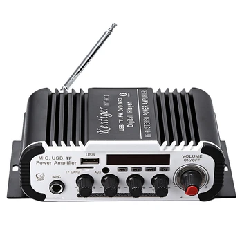 

Kentiger Hy - V11 Bluetooth Amplifier 2-Channel Super Bass Audio Amplifier With Remote Controller Tf Usb Fm 85Db Mp3 Fm Radio