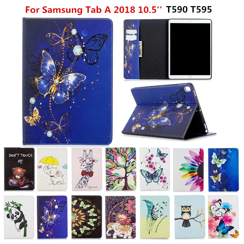 Чехол для Samsung Galaxy Tab A 2018 10 5 SM-T590 T595 Модный чехол планшета + подарок | Компьютеры и