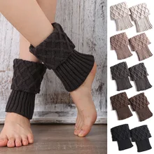 Женский Зимний вязаный манжет для ботинок, вязанные верхушки для ботинок, носки, гетры, новая мода, потрясающие, горячие, одноцветные гетры