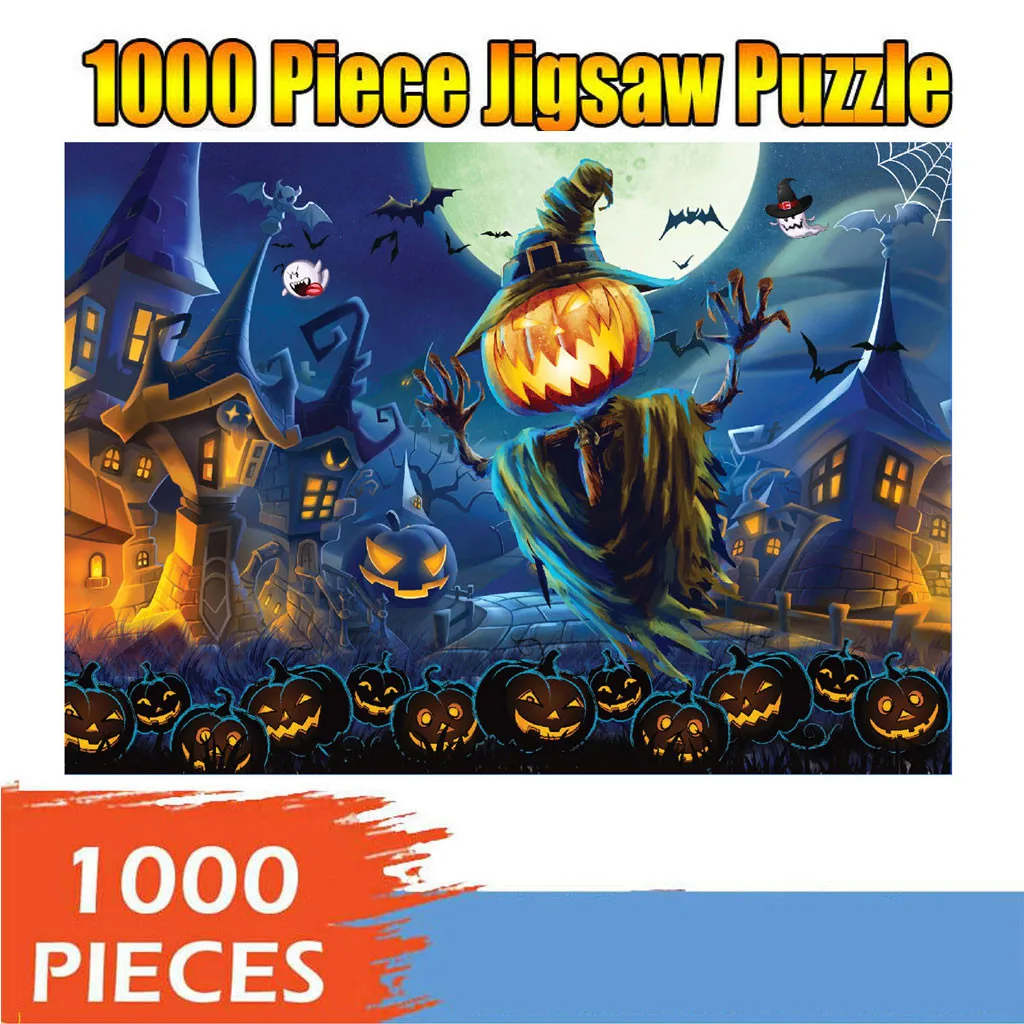 

1000 Piece Large Educational Jigsaw Puzzle Game Halloween Toys for Kids and Adults Interesting Personalized Gift