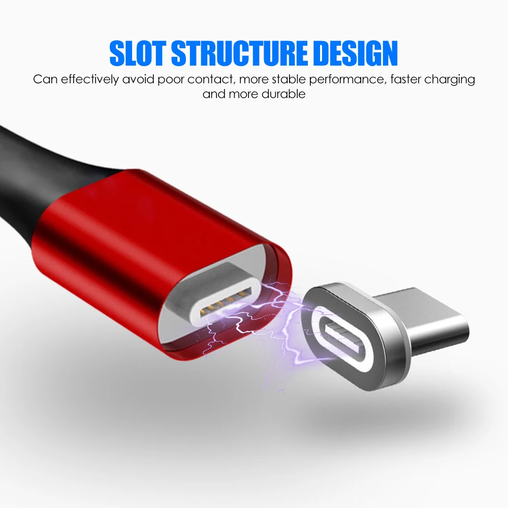 1 м Магнитный кабель Micro usb type C кабель для зарядного устройства 3A Быстрая зарядка для iPhone 11 pro Max для samsung Магнитный шнур для телефона Android