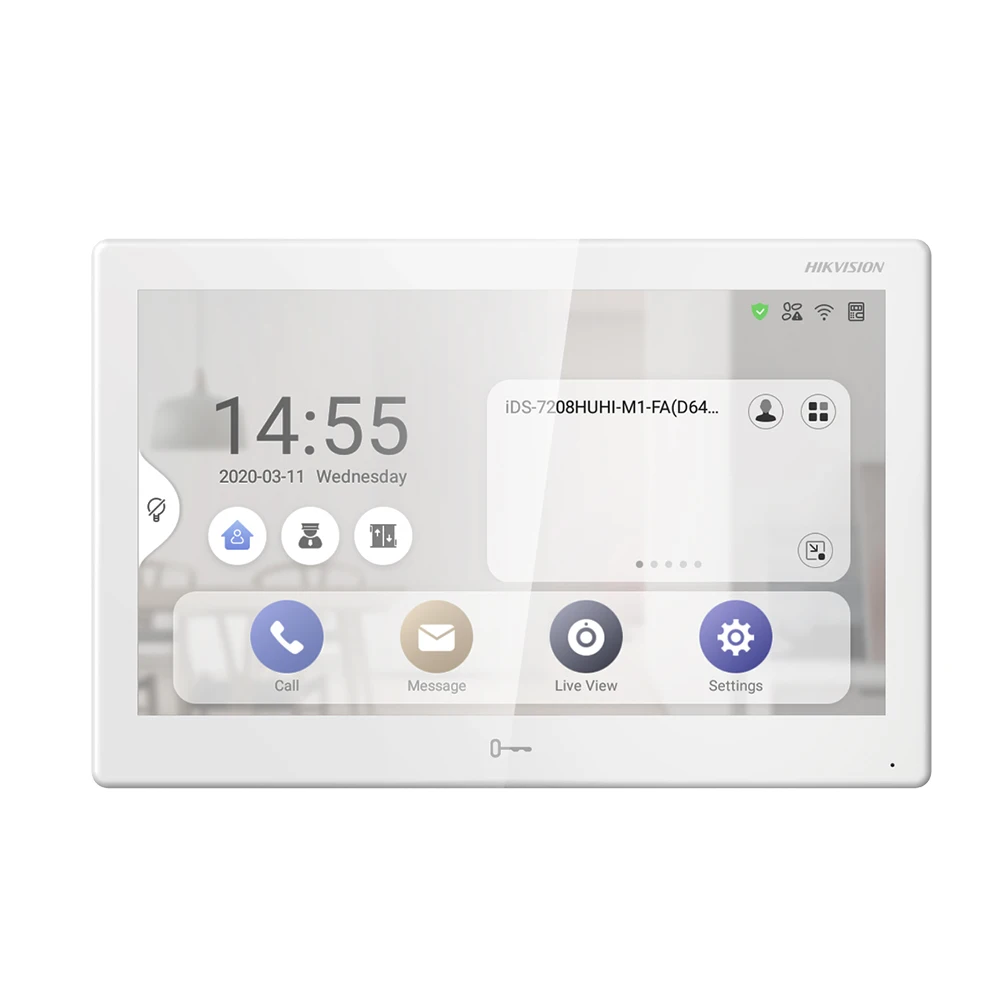 DS-KH9510-WTE1 Original Hikvision Android Indoor Station 10.1-Inch Colorful Touch Screen Video Intercom