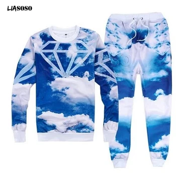 

Men&women fashion clothing set Sweatshirt+pants 2 piece tracksuits Baseball logo print suits sport wear hip hop Two-color suit