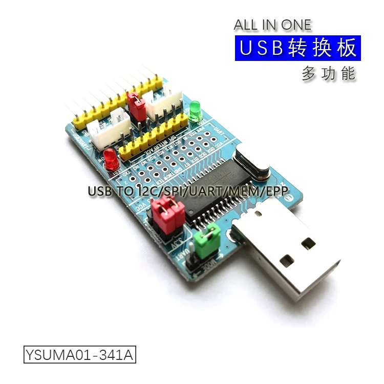 

CH341A USB to I2C/IIC/SPI/UART/TTL/ISP Adapter EPP/MEM Parallel Converter