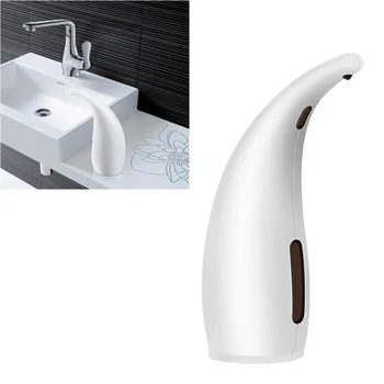 

White Soap dispenser Touchless Automatic ABS Soap Dispenser Motion Sensor Hand Free Dish Soap for Kitchen and Bathroom without B