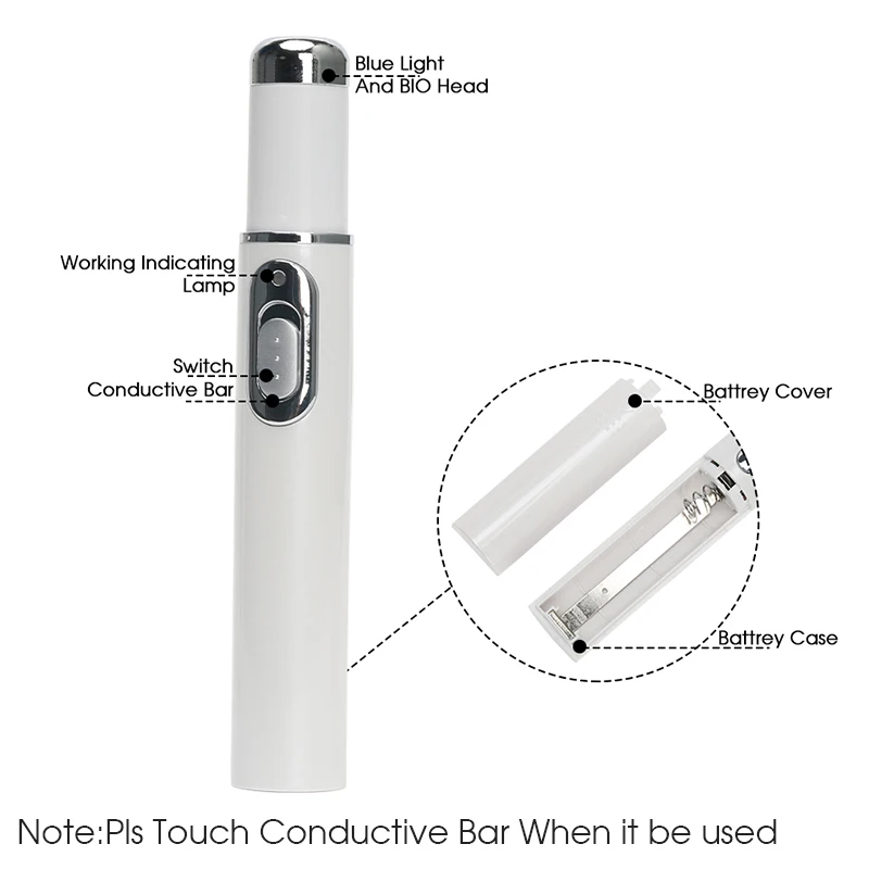 

2019Acne Laser Pen Portable Wrinkle Removal Machine Durable Soft Scar Removal Device Blue Light Therapy Pen Face Skin Care DFDF