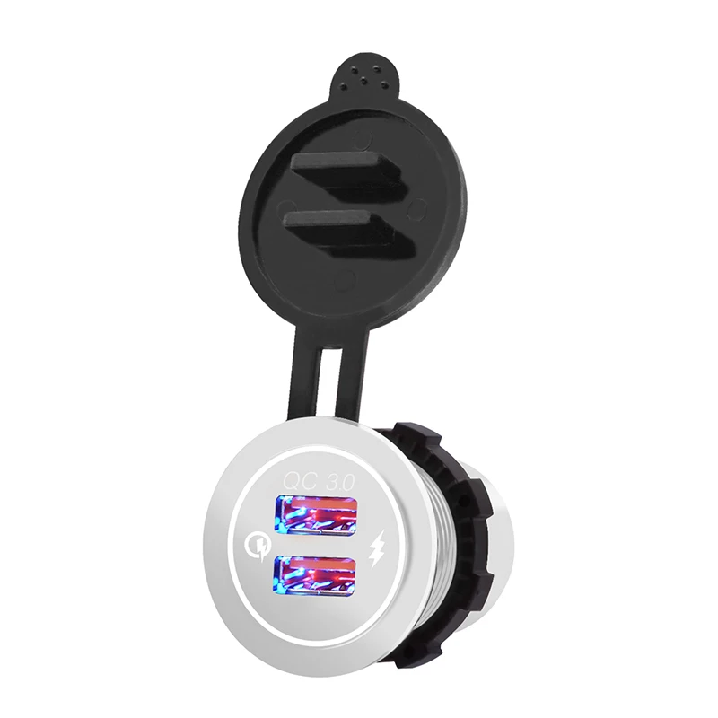 12 V-24 V 5 V/3.4A мотоцикла Быстрая зарядка 3,0 Dual USB мобильных телефонов gps Зарядное устройство