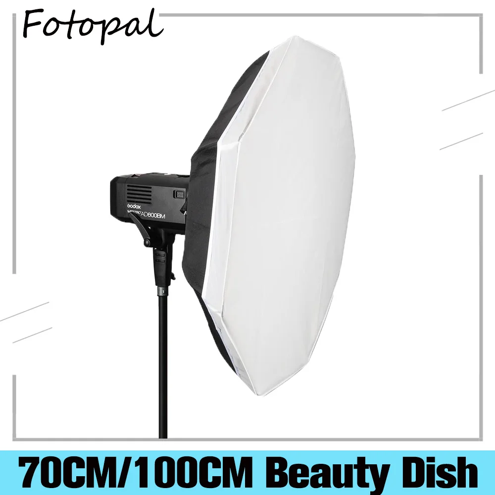 Fotopal Рассеиватель Вспышки складной портативный тарелка для красоты 70 см/100 см