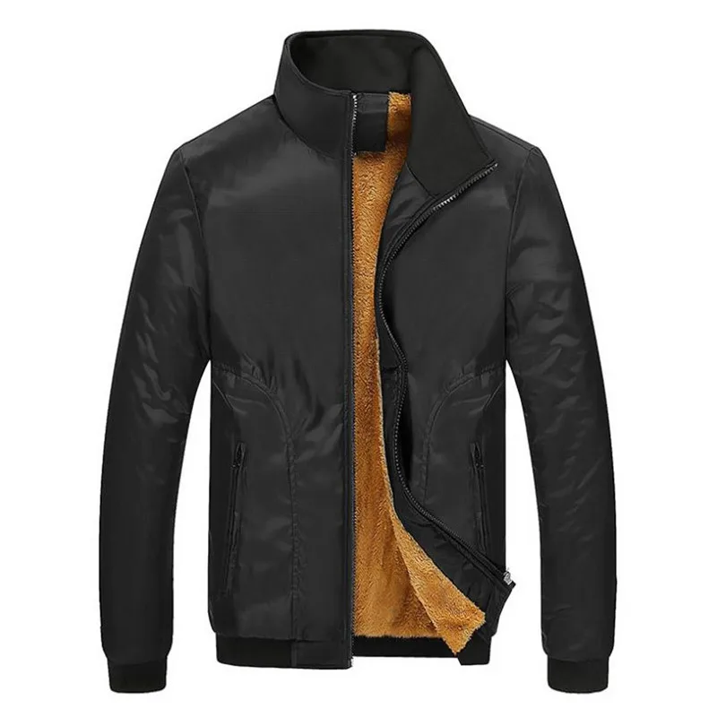

Winter plus velvet thick men's jacket coat explosions baseball uniform large size collar flight suit Jacket coat