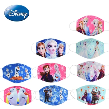 

Disney Frozen Cartoon Anti-haze Mouth Face Mask Children Reusable Washable Dust-proof Protection Kids cosplay Masks Girls Gifts