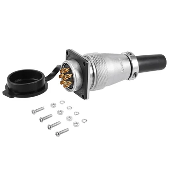 

uxcell Aviation Connector Plug 28mm 29.5mm Waterproof Male Wire Panel Power Chassis Metal Fittings Connector Aviation