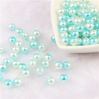 light blue 100pcs 100 шт 6 мм ABS имитация жемчуга бусины Круглые бусины ручной работы DIY ожерелье браслет аксессуары для изготовления ювелирных изделий - Цвет: light blue 100pcs