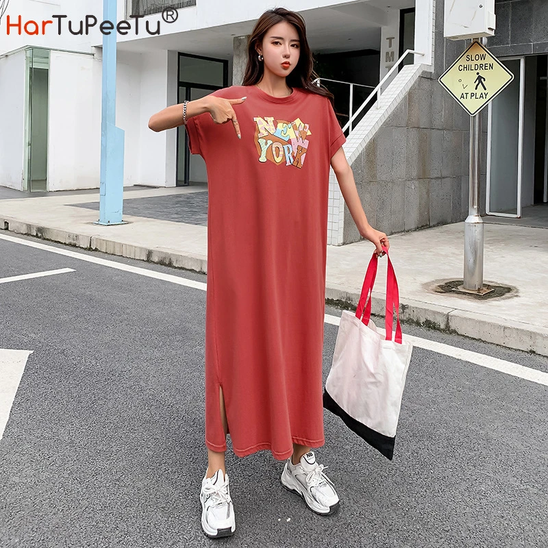 ankle length t shirt dress