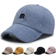 Женская осенняя и зимняя теплая плюшевая бейсбольная кепка с изогнутыми полями, модная Корейская версия универсальных Бейсбольных кепок с британскими буквами