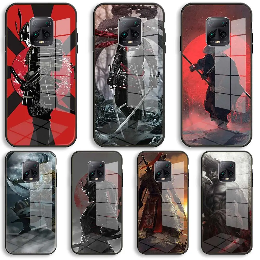 

Japanese Samurai Miyamoto Musashi Luxury Unique Soft Glass Case For Xiaomi Redmi 9A 8A 7A Note 9 8 7 Pro Y3 9S 8T Balck Cover