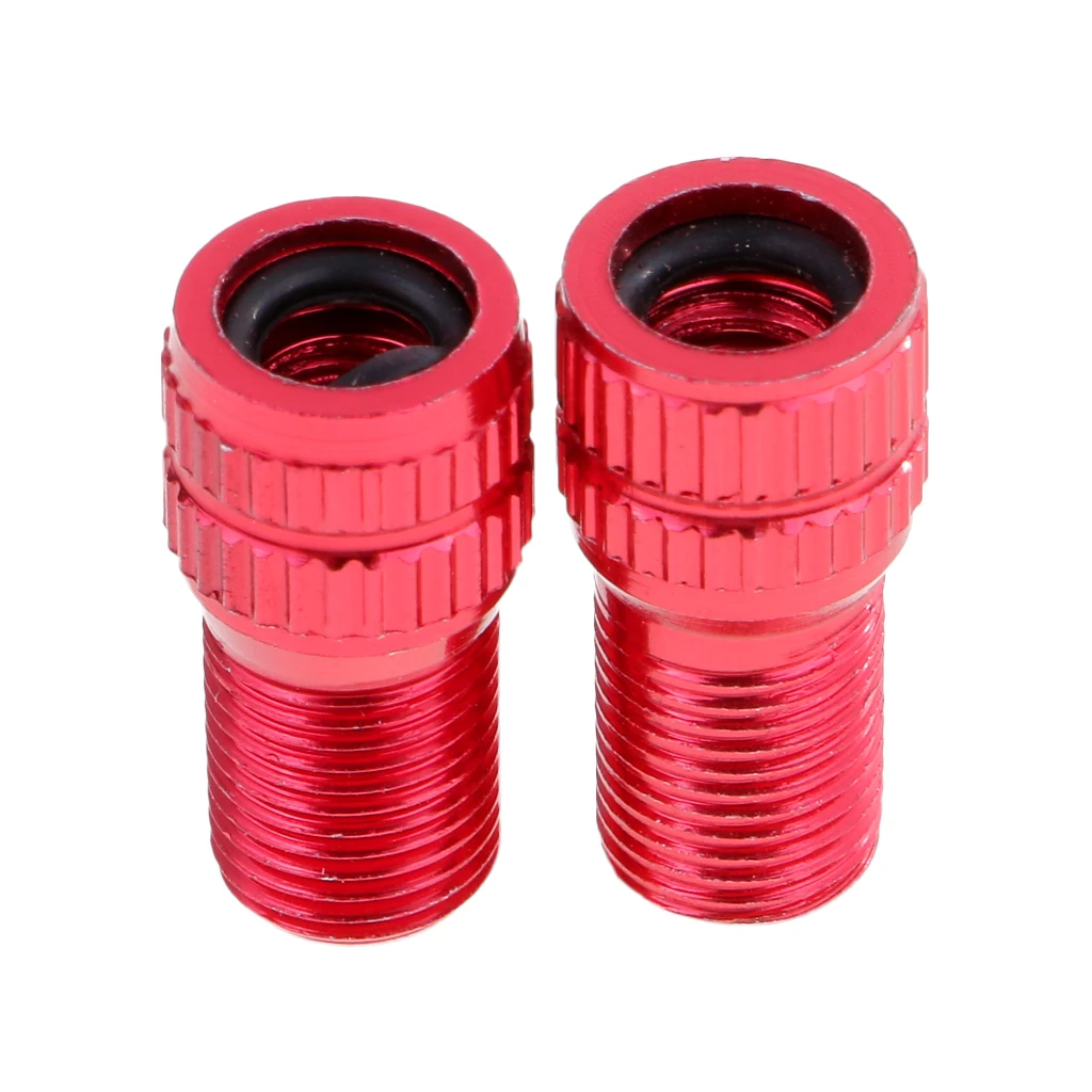1 Pair Converter Presta to Schrader Bicycle Bike Valve Adaptor Tube Pump Tools Silver Green Blue Red Gold Black