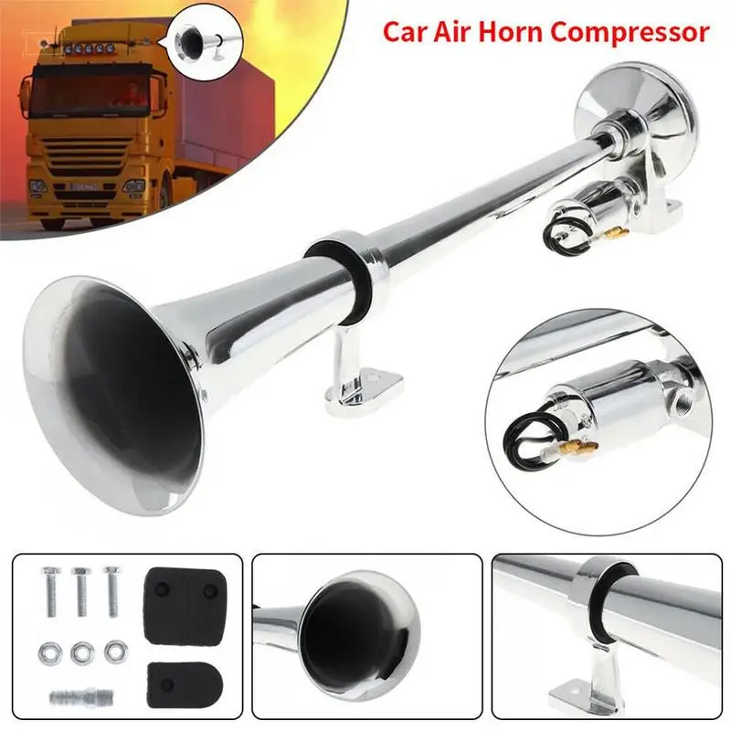 

Universal 150DB Single Train Trumpet Car Air Horn Compressor Super Loud 12V/24V Vehicles Motorcycle Cars Boats Single Air Horn