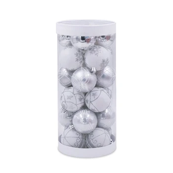 

24pcs 6cm Christmas Balls Ornament Shatterproof Xmas Tree Hanging Bauble Decor 425D