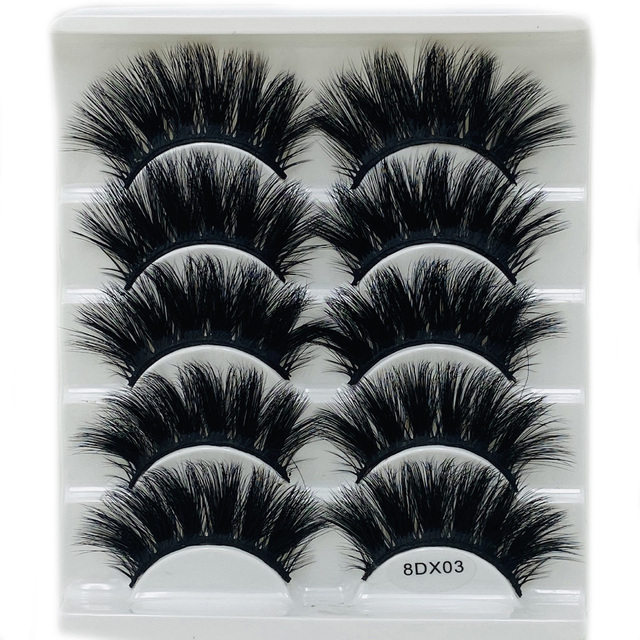 Pairs Thick 8D Faux Mink False Eyelashes Dramatic Wispies Fluffy Natural Long Handmade Eyelash Extension Lashes Makeup Tools