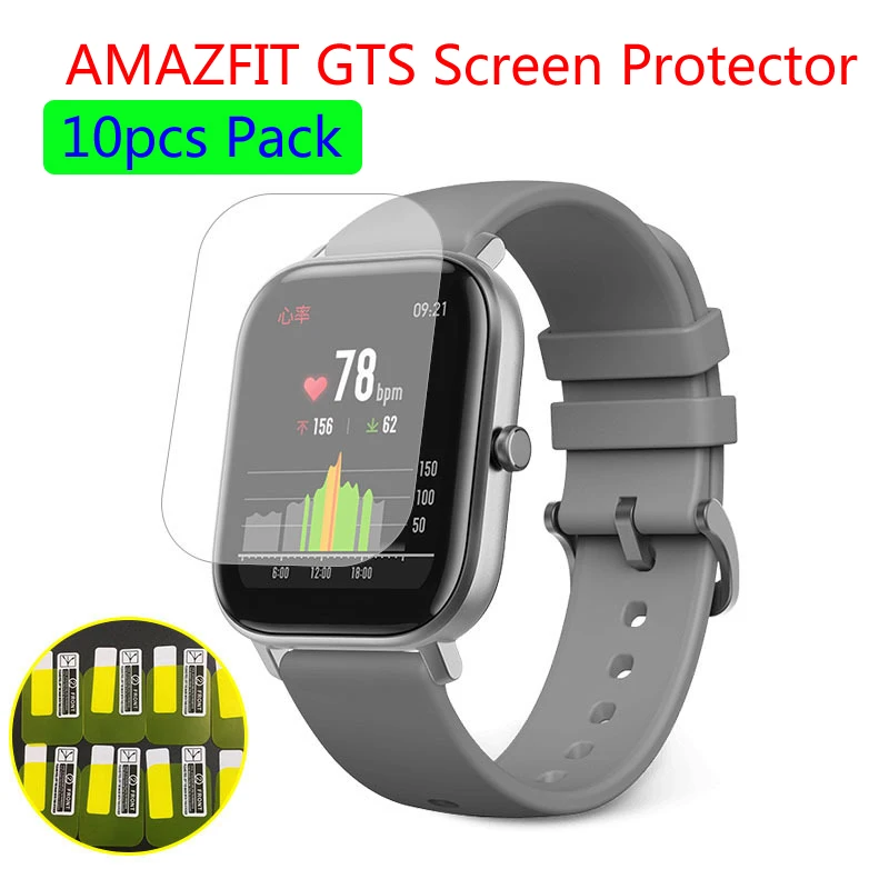 10 шт. упаковка для xiaomi Amazfit GTS защита экрана Смарт часы ТПУ Мягкая Ультра тонкая HD