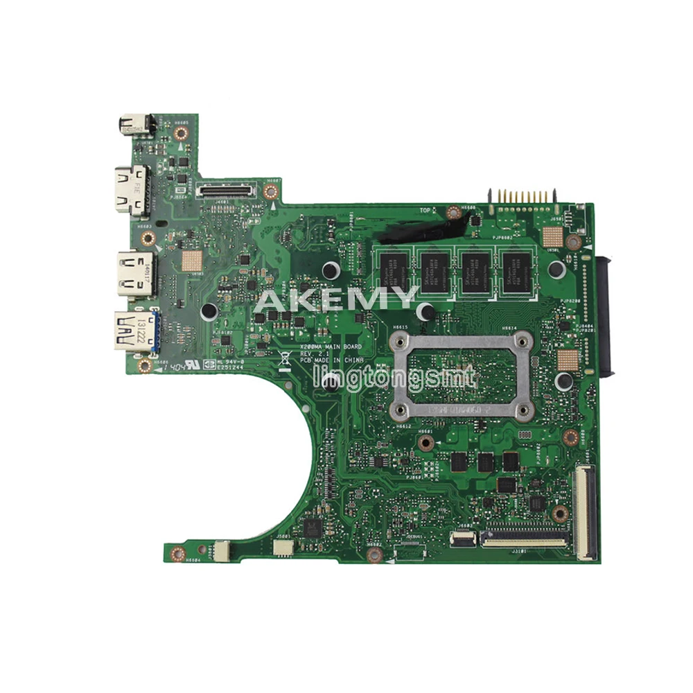 X200MA материнская плата REV2.1 для For Asus F200M X200M ноутбука N2920 N2930 2 Гб RAM 4 ядра|k53sv