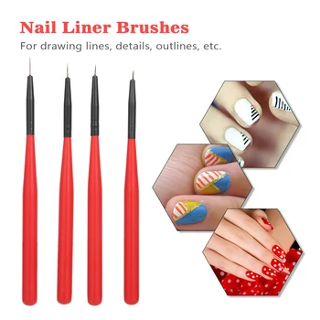 

10pcs Nail Brushes Acrylic UV Gel Builder Brushes Set Nail Art Design Drawing Pen Nail Liner Painting Dotting Pen Manicure Tools