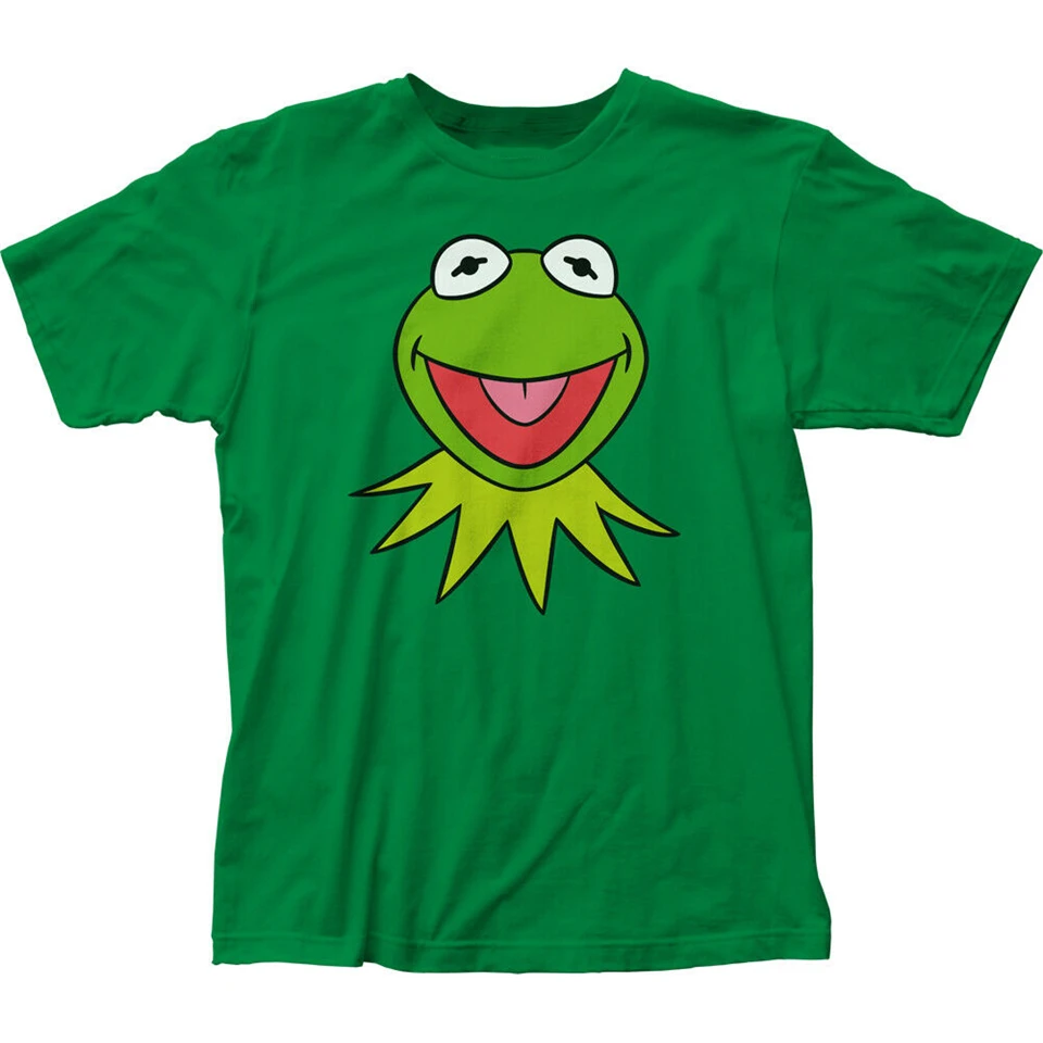 Оригинальная ТВ-шоу Muppets Kermit Frog Face мягкая футболка для взрослых S M L XL 2X уличная |