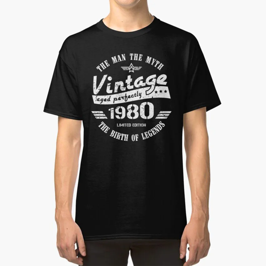 

Vintage 1980-40th Birthday Gift For Men T-Shirt Made In 1980 1980 Limited Edition 1980 40 Years 40th Birthday 1980 1980 Aged