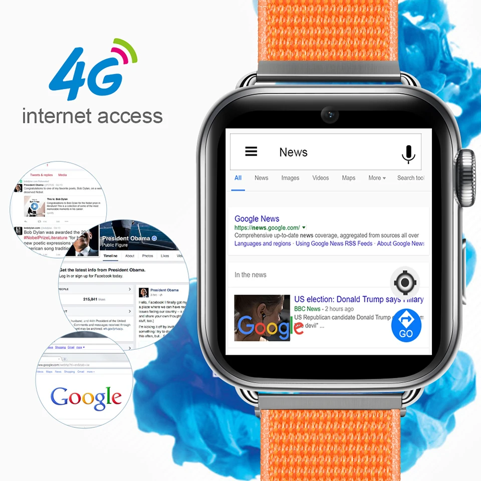 Tendway 4G Smart Watch Men Android 7.1 4G SIM WIFI GPS 2MP Camera Heart Rate 780mAh Battery Smartwatch Men 2019
