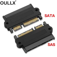 זווית ישרה OULLX מקצועי SFF-8482 SAS ל SATA 180 ממיר מתאם תואר 90 זווית ישרה הראש ישר לוח האם (1)