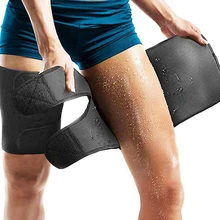 Регулируемый фиксатор бедра Поддержка обертывания хомут поддержка компрессионный Чехол спортивные Леггинсы рукав поддерживающие накладки для колен Баскетбол