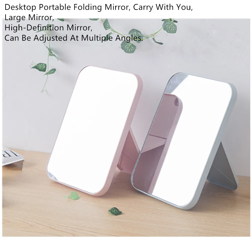 New Fashion High List Face Makeup Skin Care Mirror Portable Home Folding Desktop Colorful Dressing Large Square Princess Mirror New Fashion High List Face Makeup Skin Care Mirror Portable Home Folding Desktop Colorful Dressing Large Square Princess Mirror