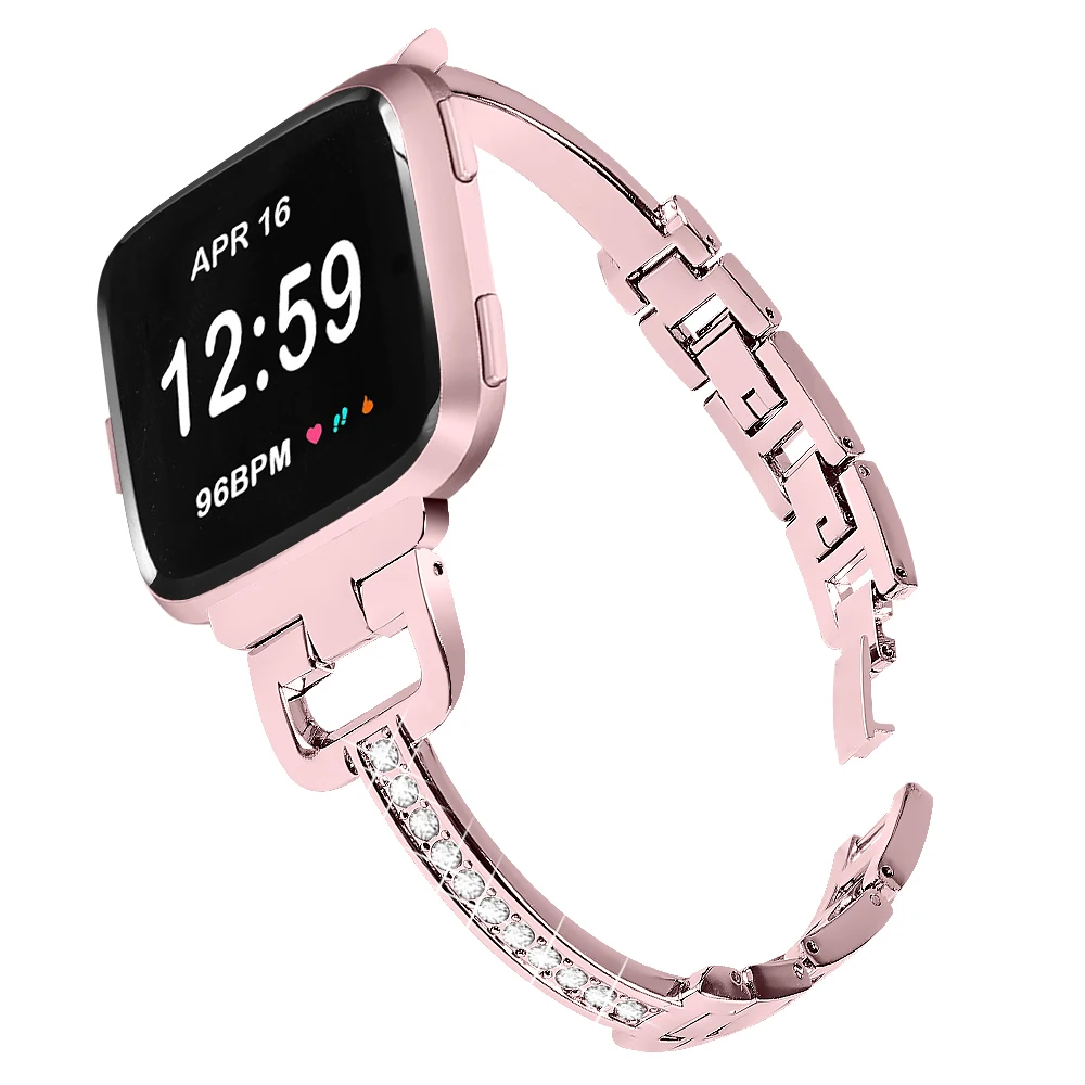 Bracelet For Fitbit Versa Watch Metal Strap Stainless Steel Exquisite Watch Strap Watchband Replacement Band Watch