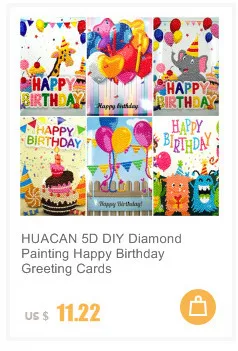 HUACAN 5D DIY бриллиантовый рисунок Рождество карты с днем рождения поздравительные открытки детская Алмазная вышивка ручной работы на день рождения