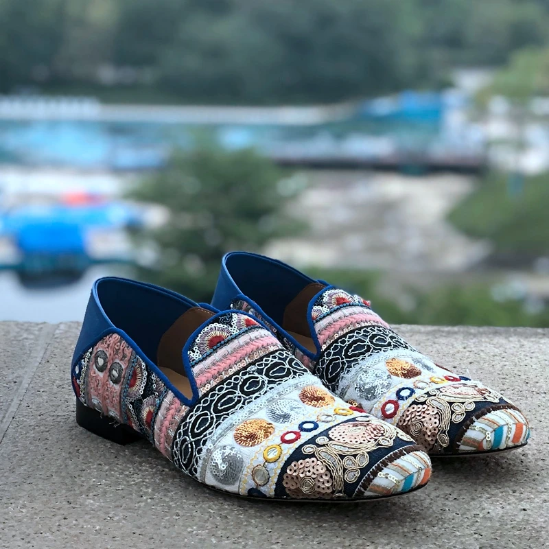 mens floral slip on shoes