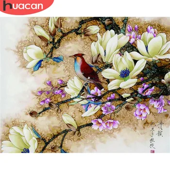 

HUACAN Painting By Number Flowers Bird Pictures Canvas DIY Oil Paint By Numbers For Living Room Wall Art Home Decoration Gift