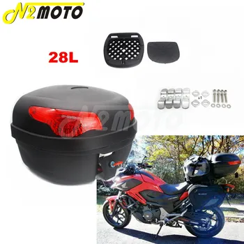 

Tail Box Motorcycle Trunk Universal 28L Top Case Luggage Tail Boxes Trunk Toolbox Cargo For Triumph Yamaha Honda CBR NC 700 S/X