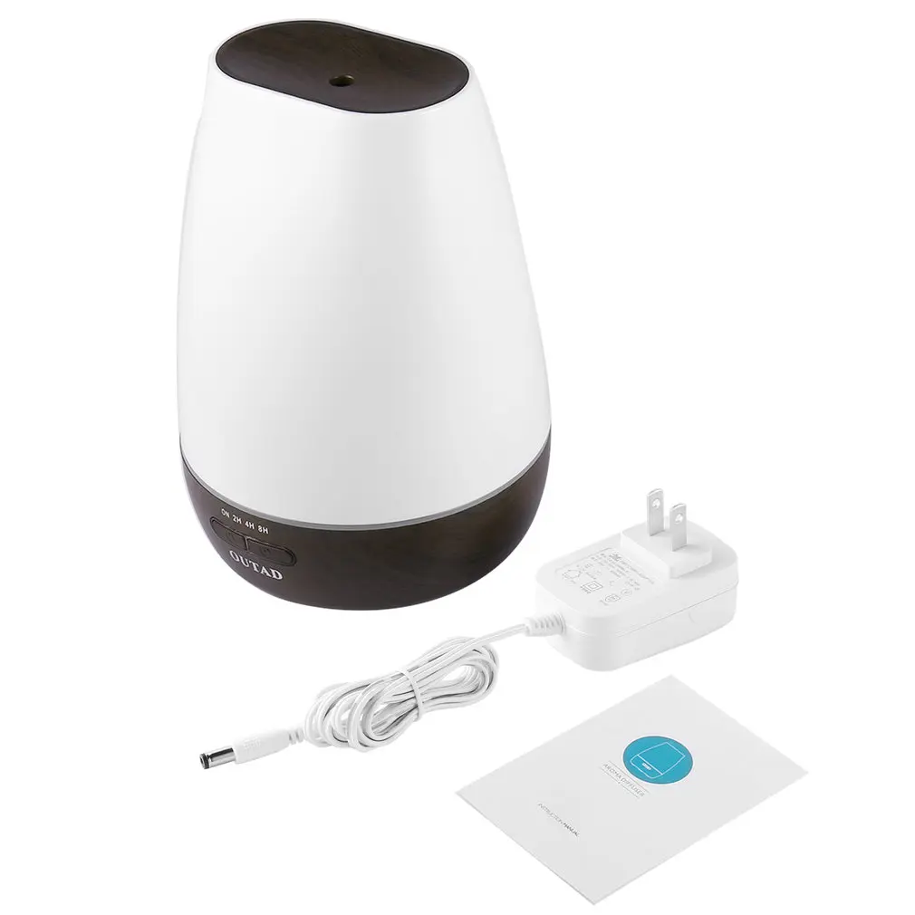 OUTAD 500ml Essential Oil Diffuser Ultrosonic Aromatherapy Cool Mist Humidifier with 4 Timing Sets 7 Color LED Lights