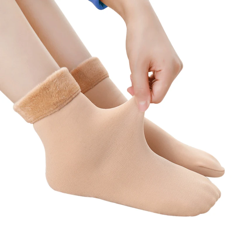 

Keep warm Winter Women Thicken Thermal Wool Cashmere Snow Wamer Socks Seamless Velvet Boots Floor Sleeping Socks for Ladies