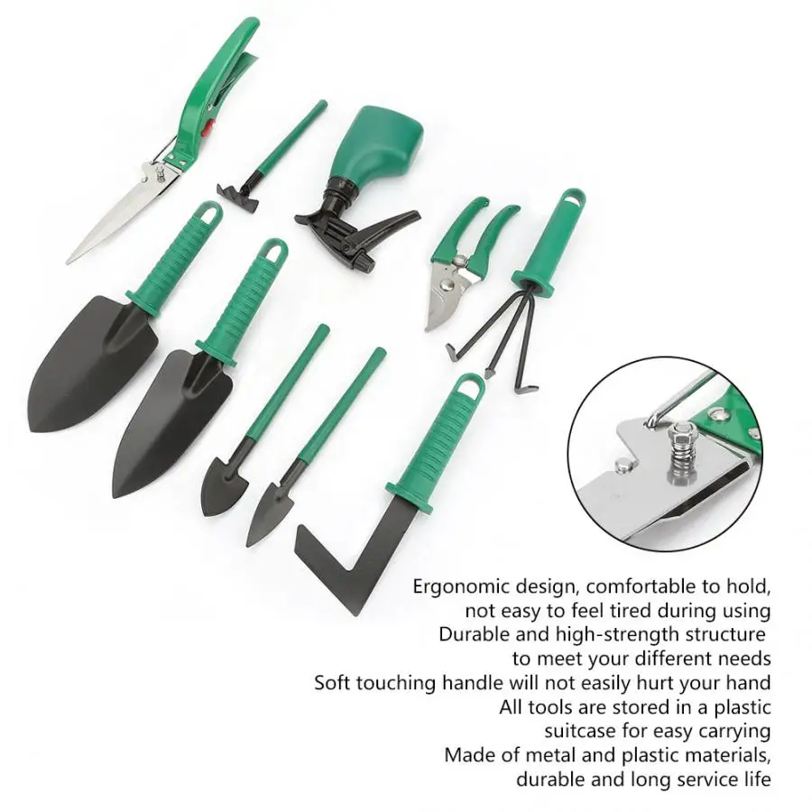 10 шт. многофункциональная лопата грабли клипер Набор с пластиковым чехлом бытовой садовый ручной инструмент